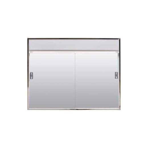 701L Series Sliding Medicine Cabinet, 2 Light With Courtesy Outlet, 24"