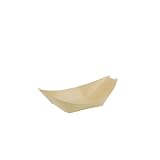 PAPSTAR 500 Fingerfood - Schalen, Holz 14 cm x 8,2 cm Schiffch (84415)