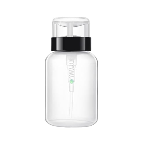 Samuliy Botellas de bomba de uñas de 200 ml, dispensador de alcohol, dispensador de alcohol, botella dispensadora vacía para esmalte de uñas y removedor de maquillaje, 200 ml
