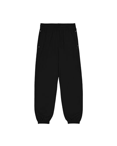 Champion Damen Legacy C-tech W (117587) -Quick-Dry Micro Polar Fleece Elastic Cuff Trainingshose, Schwarz (KK001), XL