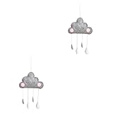 OSALADI 2 Uds Juego Infantil Para Niños Decoración Del Hogar Decoración Nórdica Juguete Cuna Nubes Móviles Decoración De La Habitación Cuna Gota De Lluvia Decoración De La