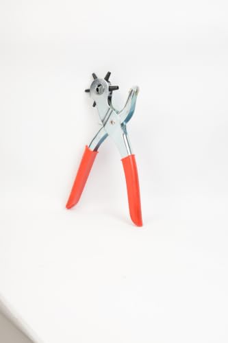 Image of Spartan 9 Inch Standard Hole Punch Pliers | Heavy Duty Manual Standard Hole Punch Pliers ather Hole Punch Tool with Ergonomic Non-Slip Handles | Ideal for Leather, Belts, Rubber, Plastic, Fabric & DIY