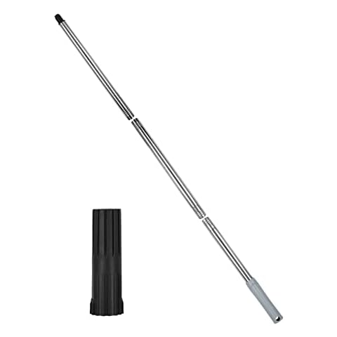 ROLLINGDOG Stainless Steel Paint Roller Extension Pole 3 Segmented (30-90 cm) with Tapered Adapter for Painting, Cleaning Tools Cover