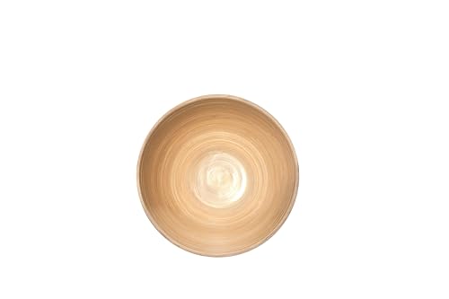 Bowl - bowl de bambú natural blanco mate, tamaño 16x7.5 cm, diseño elegante y sostenible, ideal para decoración y uso funcional.