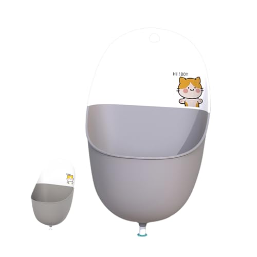 TOGEVAL 用トイレトレーニング小便器 立って使える滑らか清掃簡単 グレー猫デザイン 幼児男の子向け尿トレーニング便器