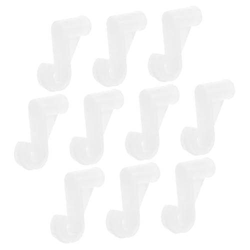 Artibetter 10 Pezzi Ganci per Bastone Armadio Supporto Rinforzato per Asta Appendiabiti Staffe Plastiche Facili da Montare per Organizzazione Guardaroba Sostegno Sicuro e Stabile per Abiti