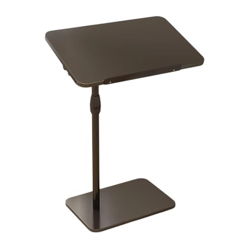 Table de chevet médicale réglable et inclinable à roulettes noire
