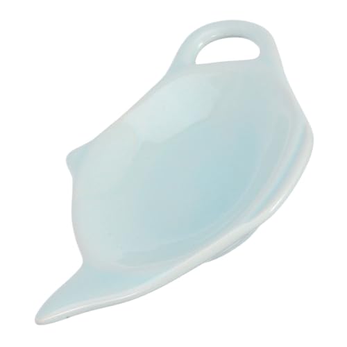 Unomor Ceramic Teapot-Shaped Tea Bag Tray Multifunctional Dish for Snacks Condiments and Tea Bags Charming Design for Breakfast Easy to Clean Ceramic