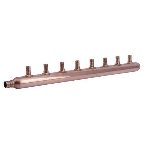 Copper Manifold with Pex 8 Port Closed Bulk
