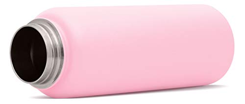 Simple Modern Garrafa de água isolada com tampa de canudo reutilizável, boca larga, garrafa térmica