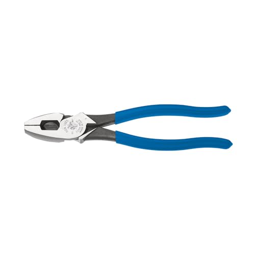 Image of Klein Tools D2000-9NETP Lineman's Fish Tape Pulling Pliers, Made in USA, High Leverage Design with Handle Tempering for comfort when Cutting, 9-Inch