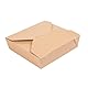 100 Stück - Amerikanische Mikro-Boxen ’Thepack’ 2910 ml 240 + 12 Pp G/M2, 21,7 x 21,7 x 6 cm, natürlich, gewellt, Nano-Mikro-Karton, 100 Stück