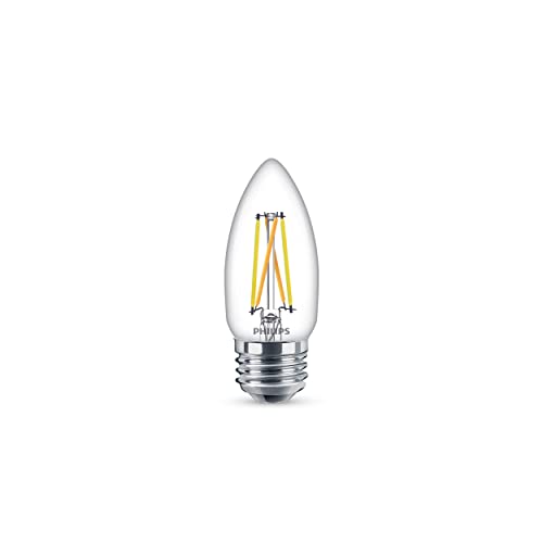 Image of PHILIPS LED 40W BA11 E26 Base 3-Pack Ultra Definition Soft White (2700K) 300 Lumen (3.5W = 40W) Dimmable Frosted Flicker-Free Candelabra Light Bulbs
