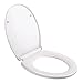 Produktbild Himimi Toilettendeckel Oval Klodeckel mit Quick-Release-Funktion, Absenkautomatik und Justierbaren Edelstahlscharnier, Antibakterielle Klobrille O-Form PP Toilettensitz (440x375x54mm)