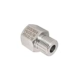3/8" BSPP Female To M10 12 1/8" 1/4" 3/8" NPT Male Hex Reducer Bushing 304 Stainless Adapter High Pressure for Pressure Gauge BIANMTSW(1 BSPT MALE_FEMALE TO MALE)