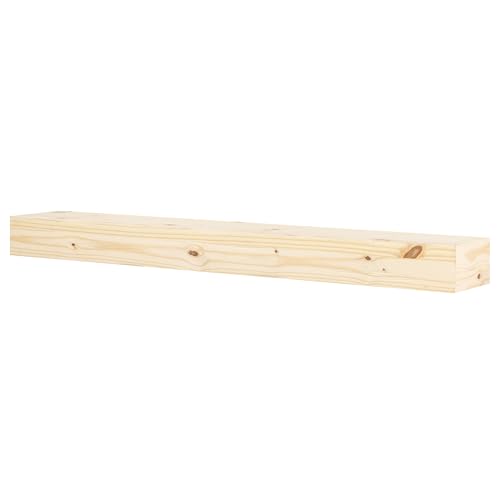 MANTELSDIRECT Breckenridge 72” Fireplace Mantel Shelf with Corbels – Rustic Floating Mantel Shelf for Over Fireplace – Unfinished - Wood Shelf for Wall – Pine Box Construction