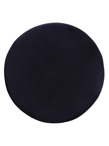 Image of Pouffes Sitting Stool for Living Room, Puffy Wooden Ottoman | Round Pouffe for Living Room & Bedroom | Pouf for Office & Home Decoration & Modern Seating Stool (Stool-Black)