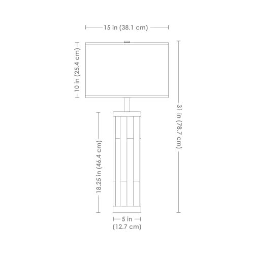 Lámpara de mesa moderna con acentos en cobre 31 pulg miniatura 3