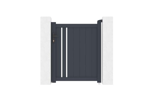 Casanoov Portillon GIONA 1m H.120cm aluminium gris