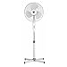 Knight 16 cali wentylator stojak wysoka wydajność 140 cm regulowana wysokość, 3 ustawienia prędkości, ekstra szerokie dno krzyżowe, oscylujące, przechylana głowica (biała)