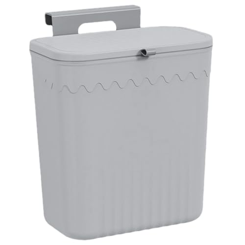 Caneca de basura para colgar de plástico gris miniatura 2