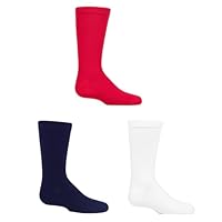SockShop Boys and Girls Plain Bamboo Socks with Comfort Cuff and Handlinked Toes in 3 Pair and 5 Pair Packs