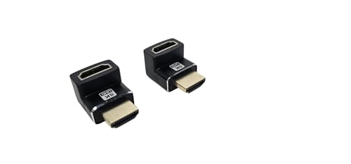 YCS basics 2 Pack Adaptador HDMI Macho a HDMI Hembra 90° miniatura 1