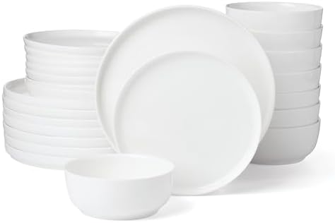 Lenox Dinnerware Sets, Modern White 24-Piece Dinnerware Set, Serv...
