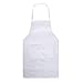Grembiule da cuoco BE-TOOL, unisex, resistente, confortevole, con tasca frontale, lavabile per cucinare, cucinare, ristorante e artigianato, colore: bianco
