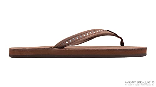 Image of Rainbow Sandals Kid's Single Layer Premier Leather w /Narrow Crystal Strap