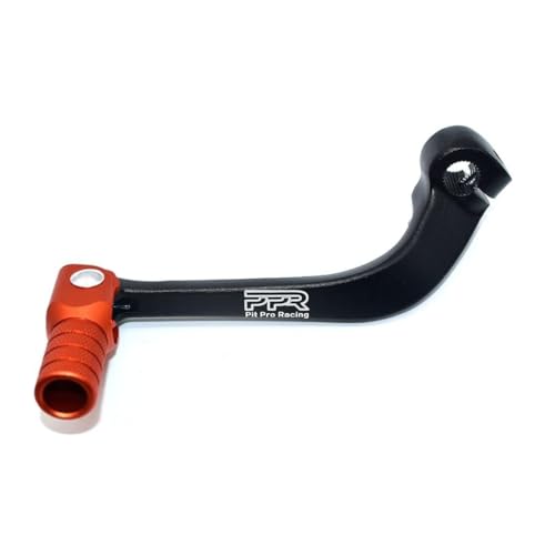 Image of Gear Shifter Lever, Alloy Aluminium Folding Shifter Lever Fits for Motorcycle BSE CRF 110 Apollo TTR 125 Motorcycle 50cc 110cc 250cc Dirt Pit Bike (Black-Orange)