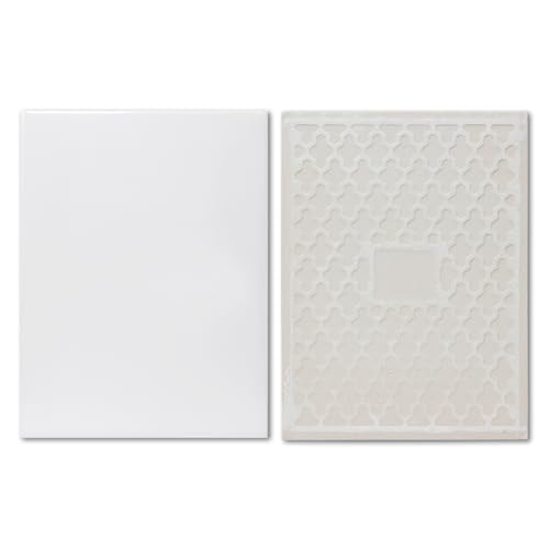 MR.R 8 Pack Sublimation 6x8 glänzende keramische Fliesen Kunsthandwerk Stück,Geburtstag Geschenk, Dekoration (15x20cm)