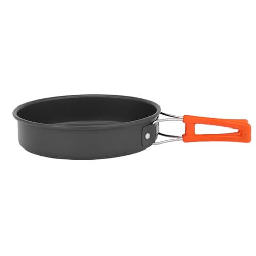 Kfwfuaee Pliegue la sartén antiadherente utensilios de cocina portátil al aire libre ligero calefacción rápida poderes al aire libre