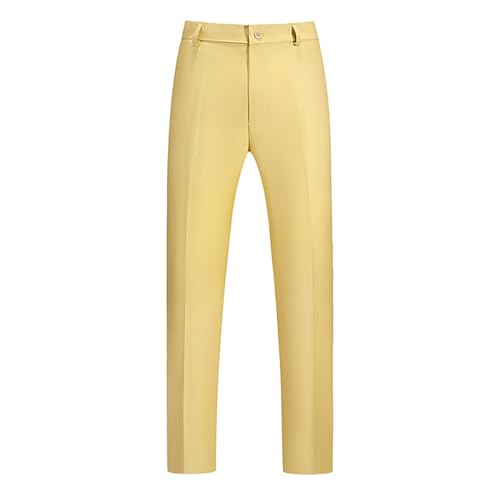 Pantalon chino d'été léger homme infroissable à couleur unie et coupe droite Hanraz