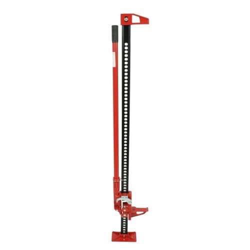 60 Inch Farm Jack 7000 lbs Capacity Ratcheting High Lift Utility Jack Heavy Duty Off Road Red Bumper Lift for Tractor Truck SUV