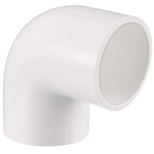TOP-VIGOR 5Pcs 40mm Slip 90 Degree PVC Pipe Fitting Elbow Co