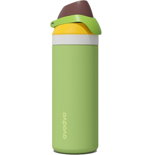 avodvo 24 oz Insulated Water Bottle with Straw, Leakproof Dual-Sip Lid - image 1