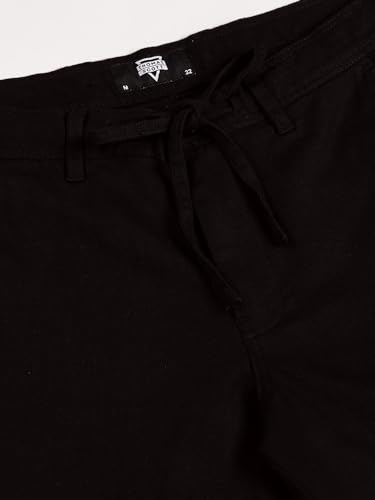 Image of Thomas Scott Men's | Solid | Light Weight | Breathable Fabric | Elasticated Waist | Mid Rise | Regular Fit | Cotton Blend | Button with Drawstring | Chino Trouser | Pants