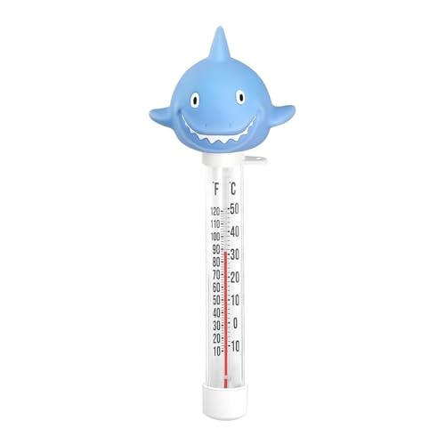 Termómetro de piscina preciso Gadget Test con forma de tiburón animado para bañera y spa