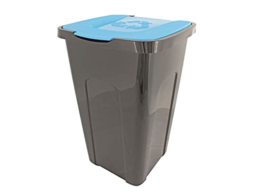 Altpapiertonne EuroDiscount mit farbigem Deckel und 50 Liter Fassungsvermögen
