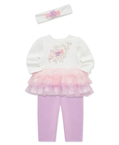 Little Me Clothes for Baby Girls' Tutu Shirt and Legging Set, 3 Months to 24 Months3