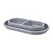 Bothyi Cat Food and Water Bowl Set Kitty Feeder Outdoor Easy to Clean for Indoor Cats Antislip Puppy Dishes Pet Double Bowl, Gray, S