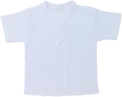 Image of ToBeInStyle Babies' 4 Pack Relaxed Fit Short or Long Sleeve Button Up Kimono Tee Swaddle Shirt