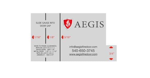 Door Clearance Gauge Multicolor