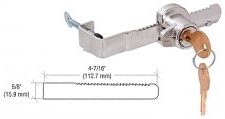 CRL Chrome"Adjustable" Sliding Glass Door Lock with Thumb Screw Adjustment for up to 1/2" Thick Door