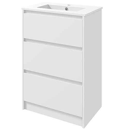 [Spazio Extra]: Hai mai notato quanto spazio in bagno sembri sempre mancare per contenere tutto il necessario? Questo mobile da bagno ti farà cambiare idea, grazie ai suoi due spaziosi cassetti, ideali per conservare asciugamani, prodotti per la cura quotidiana e articoli per la pulizia.