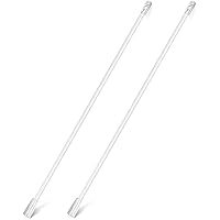 Faderr 2pcs Varita ciega Vertical, piezas de repuesto de barra ciega con gancho y agarre, plástico transparente, abridor de persianas, barra de inclinación para ventana larga (tamaño: 12 pulgadas)