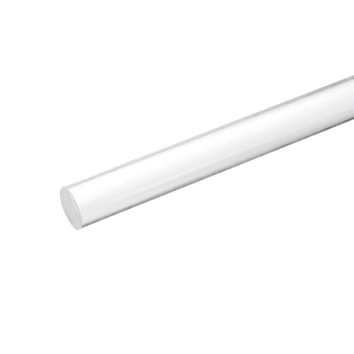 Image of MECCANIXITY Acrylic Round Rods 1 inch x 8 inch Clear Acrylic Dowel Rods Sticks Plastic Sticks Strip for DIY Crafts Lighting Gardening Decoration - 25mm x 200mm
