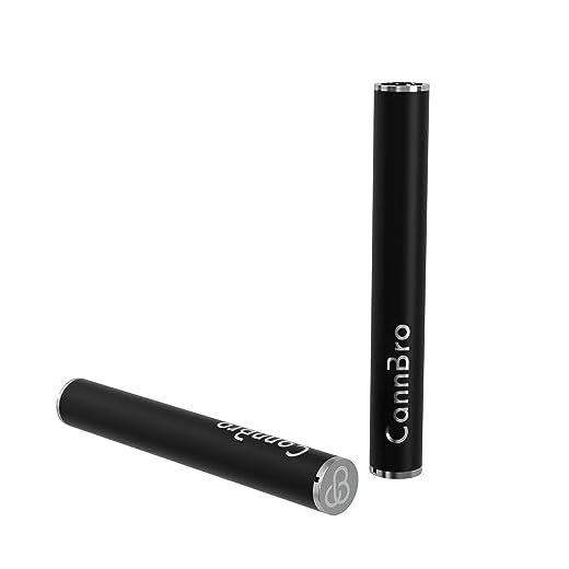 CannBro 510 USB Vape Battery – 350mAh, Draw Activated, Compatible with atomizers/cartridges, supporting CBD oil, hemp oil, and e-liquid. (Black)