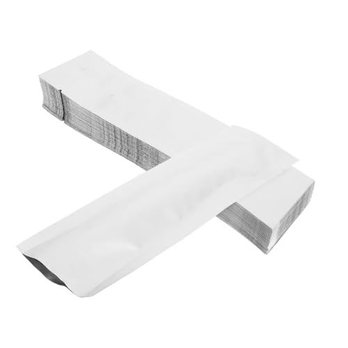 OKUMEYR 100pcs Reusable Vacuum Pouches for Food Storage for Protein Powder and Snack Packing Freezable and Heat Sealable Compact Design for Kitchen Organization